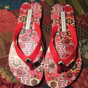 NWOT Rebecca Minkoff Red/Black Flip Flops /8/